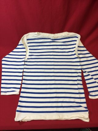 French Navy Mariniere Blue Striped Shirt Orcival Cotton Tricot Raye