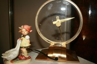 Restored Vintage Jefferson Golden Hour Electric Art Deco Mystery Clock 2