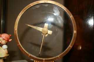 Restored Vintage Jefferson Golden Hour Electric Art Deco Mystery Clock 3