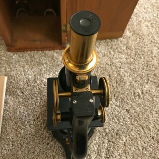 Antique Bausch & Lomb Microscope Pat.  Pend 1915 Black Brass 7