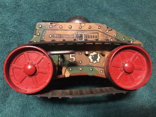 Vintage Marx Wind - Up Tin Tank Toy,  1940 