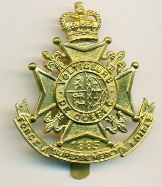 Qc Volitigeurs De Quebec Regiment Cap Badge