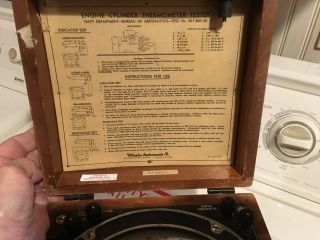 vintage US Navy engine cylinder thermometer tester - made by Wheelco 3