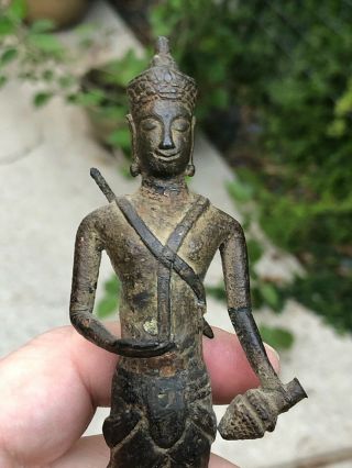 Rare Old Antique Standing Buddhist Buddha Figure Statue SE Asian Or Thai 3