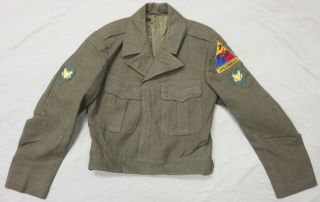 1950s Vintage Us Army Ike Jacket Uniform,  3rd Armored Spearhead Division Patch