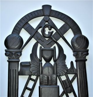Authentic Carved Masonic Shelf by John Haley Bellamy,  RARE 2