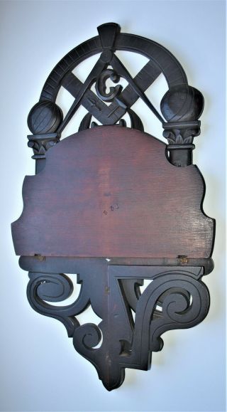 Authentic Carved Masonic Shelf by John Haley Bellamy,  RARE 6