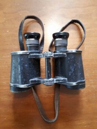 Ww2 German 6x30 Binoculars Fieldglasses With Strap