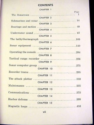Vintage Sonarman 3 & 2 V 1 1957 Navy Training Courses Book Navpers 10138 - C SUB 3