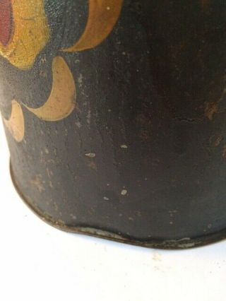 19 C.  Tole painted Lighthouse form Coffee Pot 8 3/4 