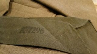 Vintage WWII US Army Wool Jacket WW2 w/ Pants Shirt & Tie 6