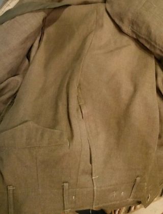 Vintage WWII US Army Wool Jacket WW2 w/ Pants Shirt & Tie 7