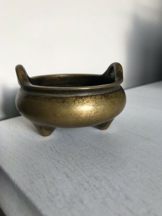 Fantastic Antique Chinese Bronze Censer With 4 Character Mark