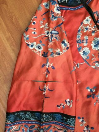 Antique Chinese Embroidered Red Robe 11