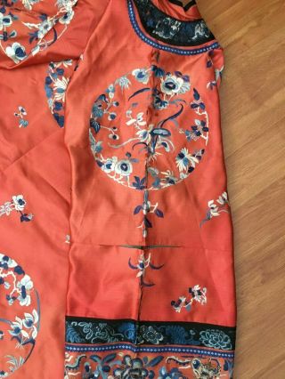 Antique Chinese Embroidered Red Robe 12