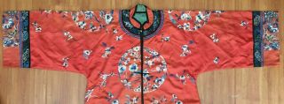 Antique Chinese Embroidered Red Robe 3