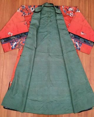 Antique Chinese Embroidered Red Robe 5
