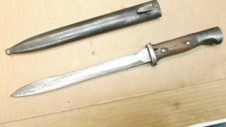 German S84/98 Bayonet Sawback Removed Erfurt & Gebr.  Heller