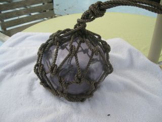 Japanese Glass Fish Net Floats - Light Purple - Medium/small Heavy Rope