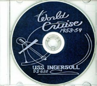 Uss Ingersoll Dd 652 1953 - 54 World Cruise Book Cd Rare