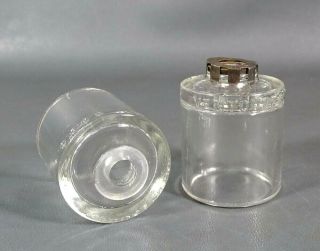 2 Antique French Medical Blood Letting Bleeding Cupping Glass Cups Bleeder Star