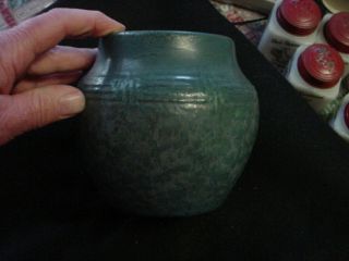 Hampshire Pottery Arts & Crafts Style Vase - Blue Green Mottled Glaze - 59
