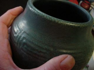 Hampshire Pottery Arts & Crafts style vase - blue green mottled glaze - 59 2