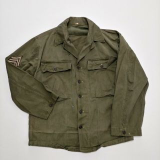 Herringbone Twill Hbt Field Shirt Vintage Usa Military 1940s Army 13 Star Wwii 2