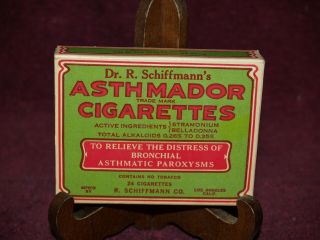 Antique Medical Quack Medicine Cigarettes For Asthma Full Pack