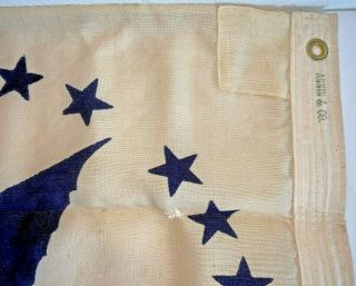 WW2 UNITED STATES COAST GUARD 21/2x4FT Bunting Wool ANNIN Ensign Flag 10