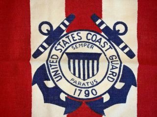 WW2 UNITED STATES COAST GUARD 21/2x4FT Bunting Wool ANNIN Ensign Flag 4
