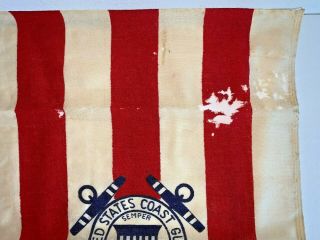 WW2 UNITED STATES COAST GUARD 21/2x4FT Bunting Wool ANNIN Ensign Flag 5