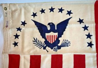 WW2 UNITED STATES COAST GUARD 21/2x4FT Bunting Wool ANNIN Ensign Flag 7