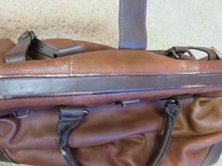 Vintage TORIN Belt Belting Tan Brown Leather Doctor Medical Bag Satchel with KEY 4