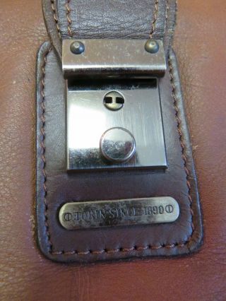 Vintage TORIN Belt Belting Tan Brown Leather Doctor Medical Bag Satchel with KEY 8