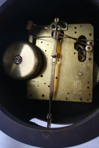 vintage German 1968 wood nautical marine Mantel clock FHS movement 6