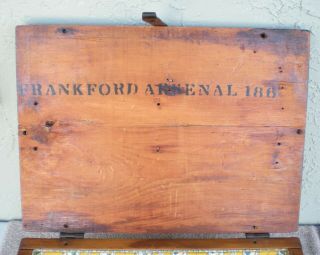 Frankford Arsenal Civil War 1861 Musket B & Ball 1000 Cartridge Wood Storage Box 6
