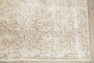 Distressed Persian Wool Rug Handmade Floral Oriental Antique Area Rug 10 x 13 4