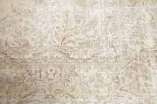 Distressed Persian Wool Rug Handmade Floral Oriental Antique Area Rug 10 x 13 5