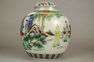 14: A large Chinese famille rose ginger tea jar vase Yongzheng mark 19th/20thc 5