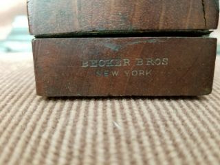 Antique Henry Troemner balance scale with Becker Bros weights 12