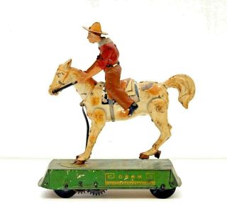 Antique 1906 Lehmann Bucking Bronco Tin Wind - Up German Toy