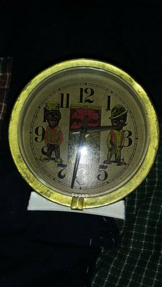 Vintage Westclox Alarm Clock With Black Americana