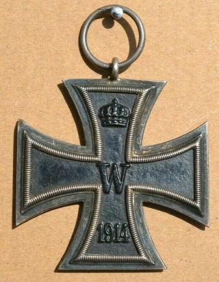 German Wwi Imperial Iron Cross 2nd Class Medal Maker Stamp On Ring Ww1