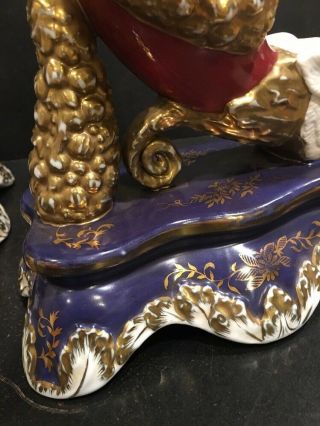 Porcelain Cornucopia Vases With Boar ' s Heads 8