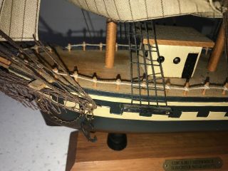 Vintage Clipper Ship,  1827 Wood Model Sail Boat Nautical Office Man Cave Decor 11