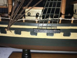 Vintage Clipper Ship,  1827 Wood Model Sail Boat Nautical Office Man Cave Decor 12