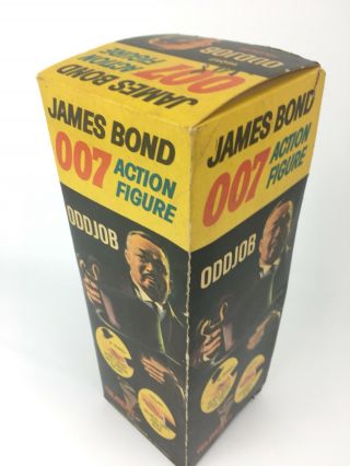 VINTAGE 1965 AC GILBERT JAMES BOND 007 GOLDFINGER ODD JOB ACTION FIGURE & BOX 3
