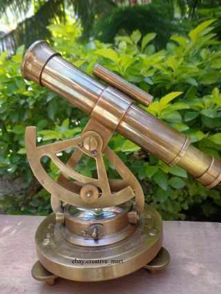 5 " Alidade Compass - Brass Theodolite - Navigation Ship Survey Instrument Gift