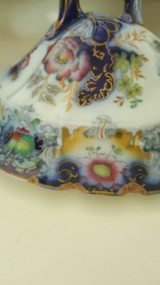 1845 ANTIQUE COLLECTORS PORCELAIN SOUP TUREEN CLEOPATRA BLUE DESIGN 10 INCHES 11